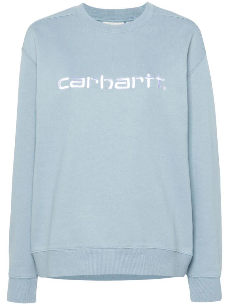 Carhartt WIP logo-embroidered cotton sweatshirt - Blue Cover