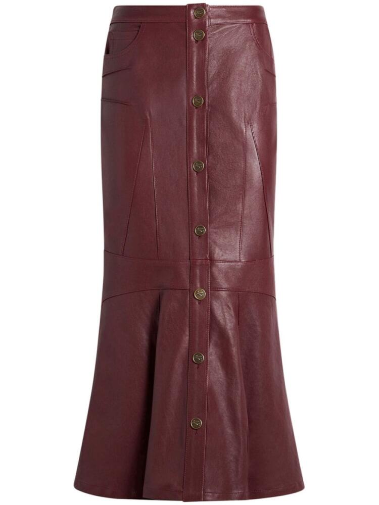 ETRO mermaid leather skirt - Red Cover