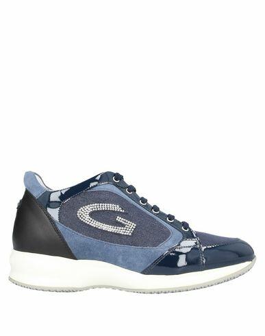 Alberto Guardiani Woman Sneakers Midnight blue Soft Leather, Textile fibers Cover