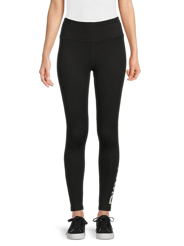 DKNY Sport Women's Logo Leggings - Black Cover