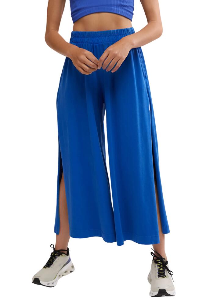 Free People FP Movement Hot Shot Slit Wide Leg Pants in Ultra Indigo Cover