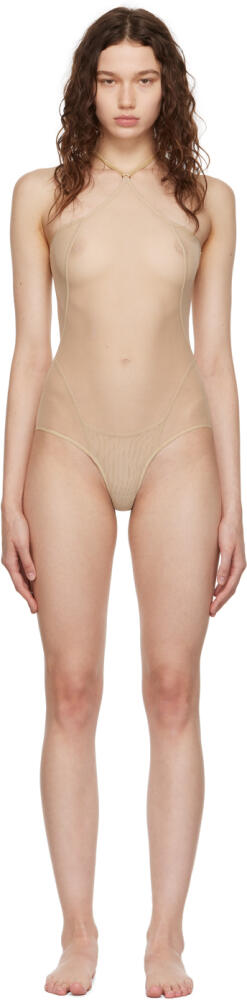 KNWLS Beige Celest Bodysuit Cover