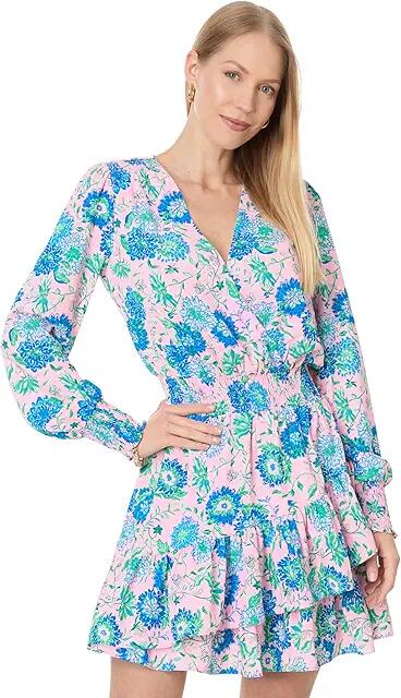 Lilly Pulitzer Cristiana Long Sleeve Stretch Dress (Conch Shell Pink Rumor Has It) Women's Dress Cover