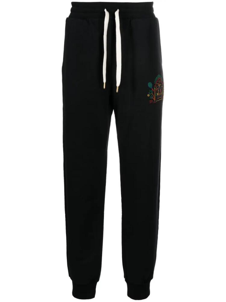 Casablanca Rainbow Crayon Temple-embroidery track pants - Black Cover