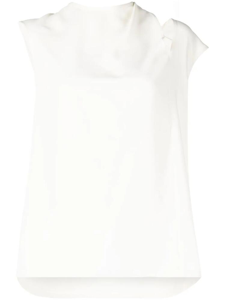 Saiid Kobeisy Georgette cut-out blouse - White Cover