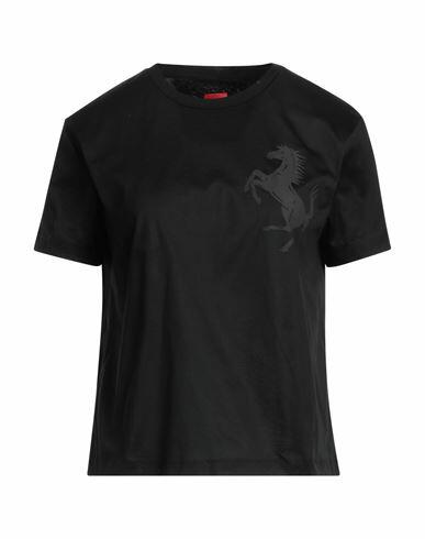 Ferrari Woman T-shirt Black Cotton Cover