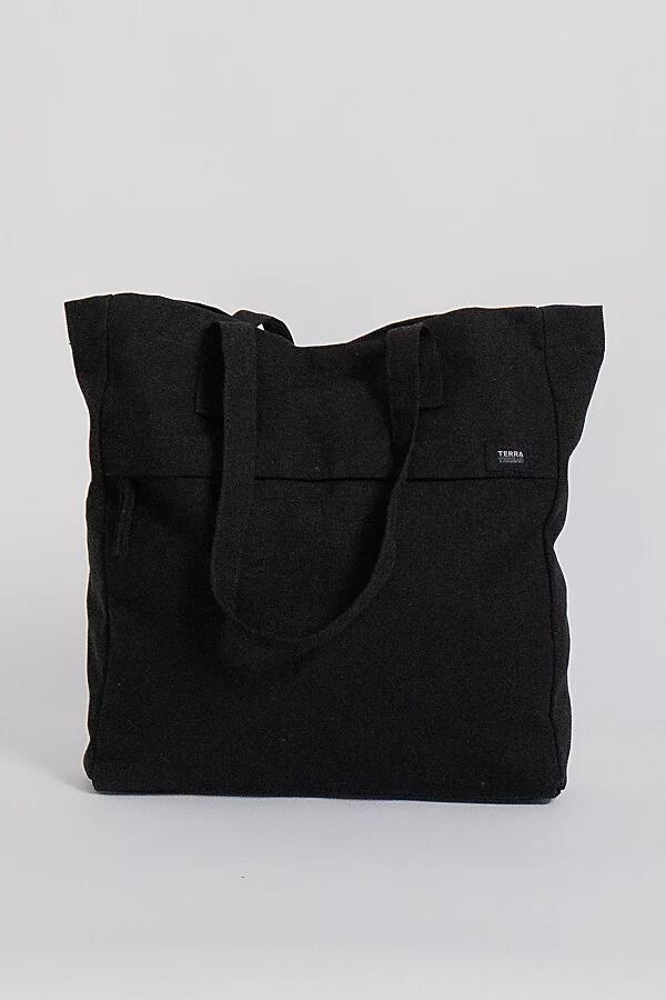 Terra Thread Organic Cotton Multi Pocket Canvas Tote in Black Cover