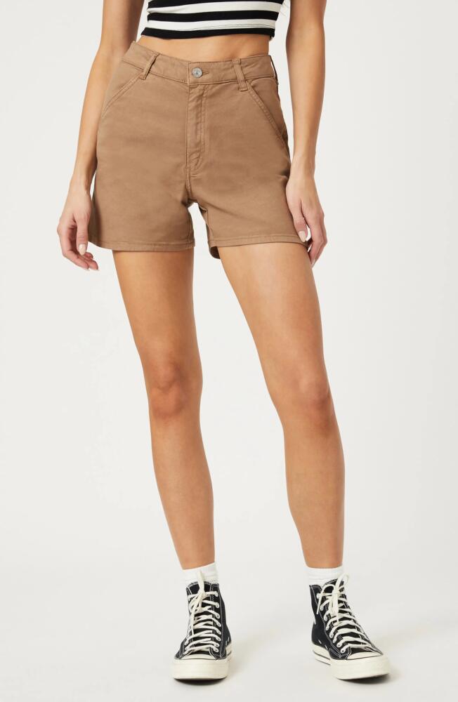 Mavi Jeans Kylie High Waist Twill Shorts in Tigers Eye Luxe Twill Cover