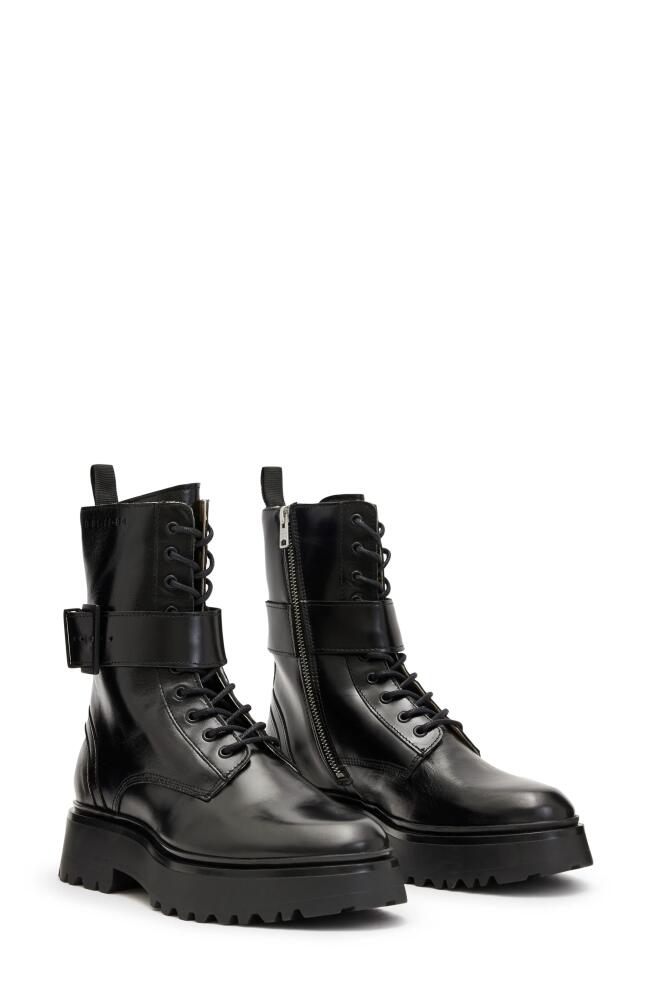 AllSaints Onyx Combat Boot in Black Cover