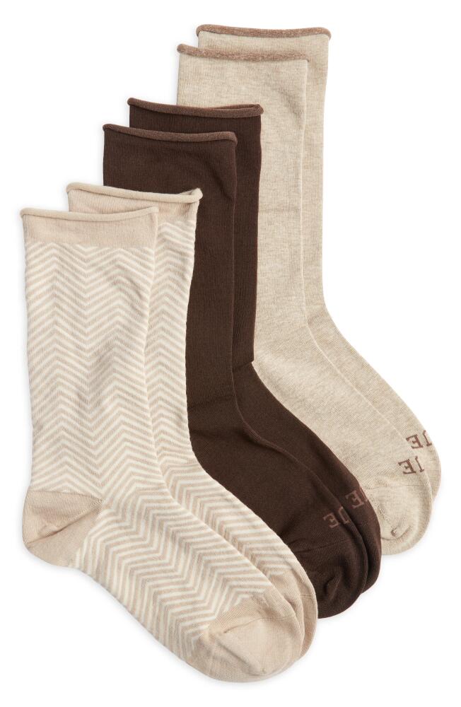 Hue 'Jeans' Socks in Taupe Chevron Pack Cover