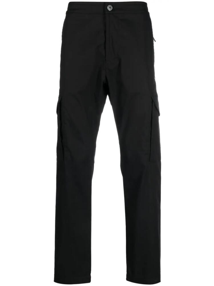 Stone Island mid-rise tapered-leg trousers - Black Cover