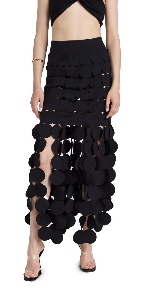 A. W.A. K.E. MODE Lazer Cut Multi Circle Skirt Black Cover