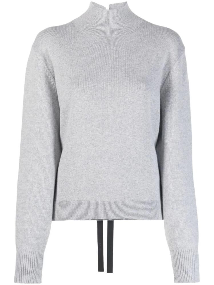 FENDI tied-back knitted pullover - Grey Cover