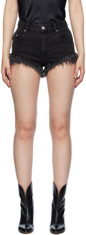 Isabel Marant Black Eneidao Denim Shorts Cover