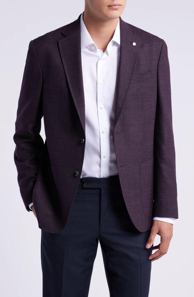 Ted Baker London Keith Slim Fit Burgundy Wool Sport Coat Cover