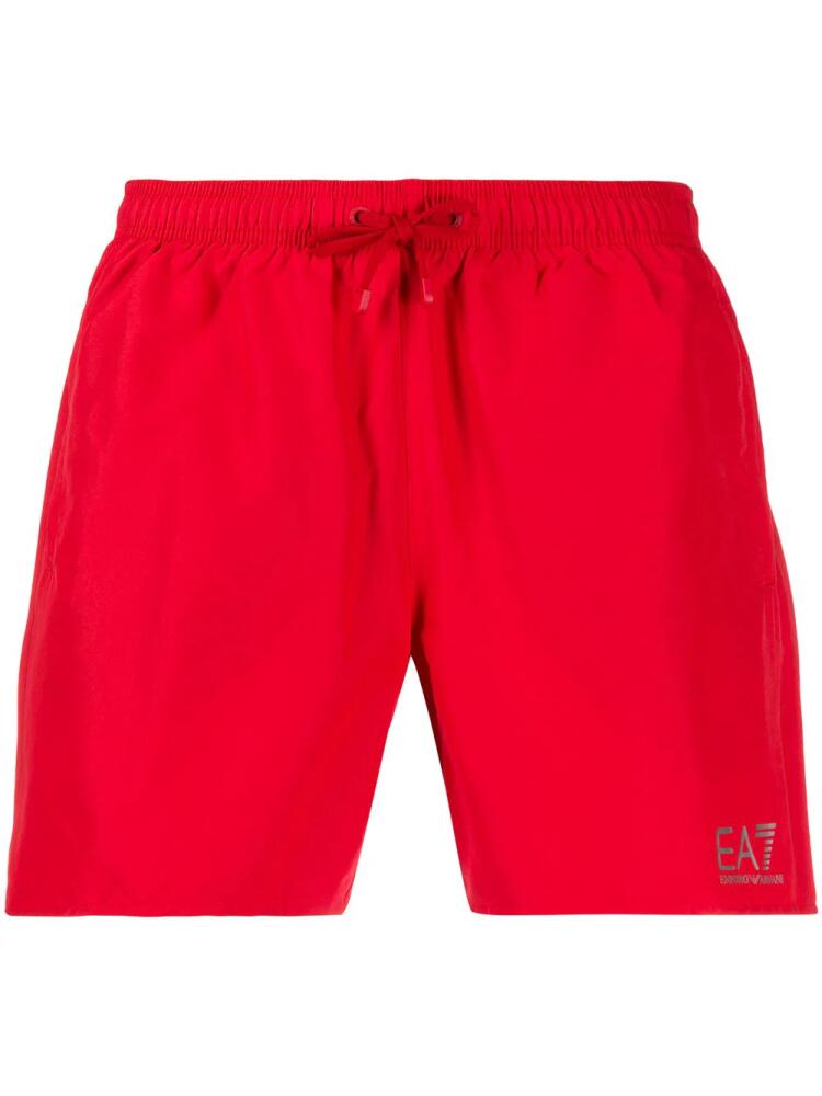 Ea7 Emporio Armani drawstring swim shorts - Red Cover