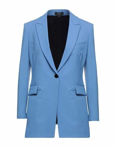 Theory Woman Blazer Azure Wool, Elastane Cover