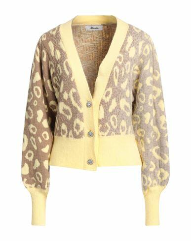 Dimora Woman Cardigan Light yellow Acrylic, Polyamide, Polyester, Viscose, Wool Cover