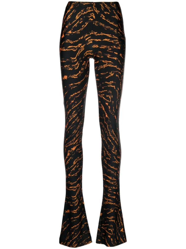 The Attico graphic-print leggings - Black Cover