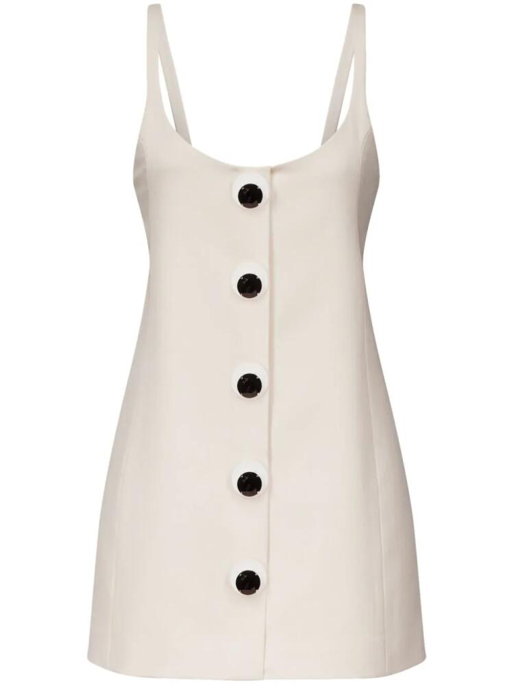 AREA button-embellished mini dress - White Cover