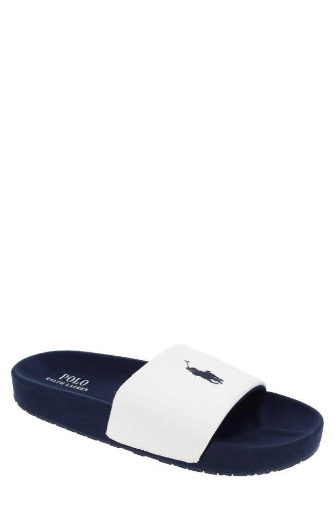 Polo Ralph Lauren Hendrick Slide Sandal in White Cover