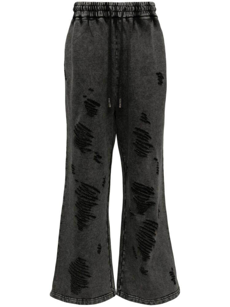 Feng Chen Wang distressed cotton track pants - Grey Cover