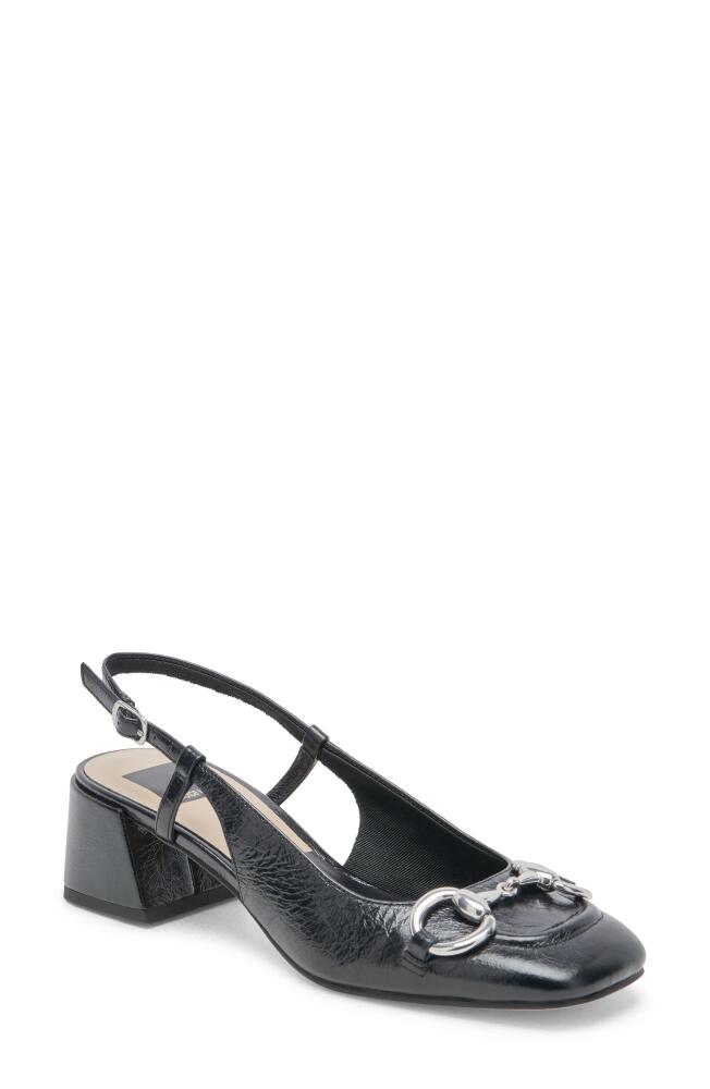 Dolce Vita Melli Slingback Pump in Midnight Crinkle Patent Cover