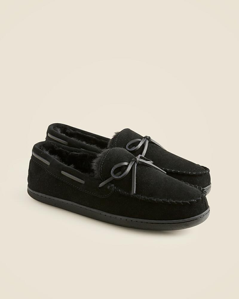 J.Crew Sherpa-lined suede slippers Cover