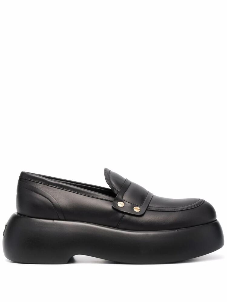 AGL slip-on leather loafers - Black Cover