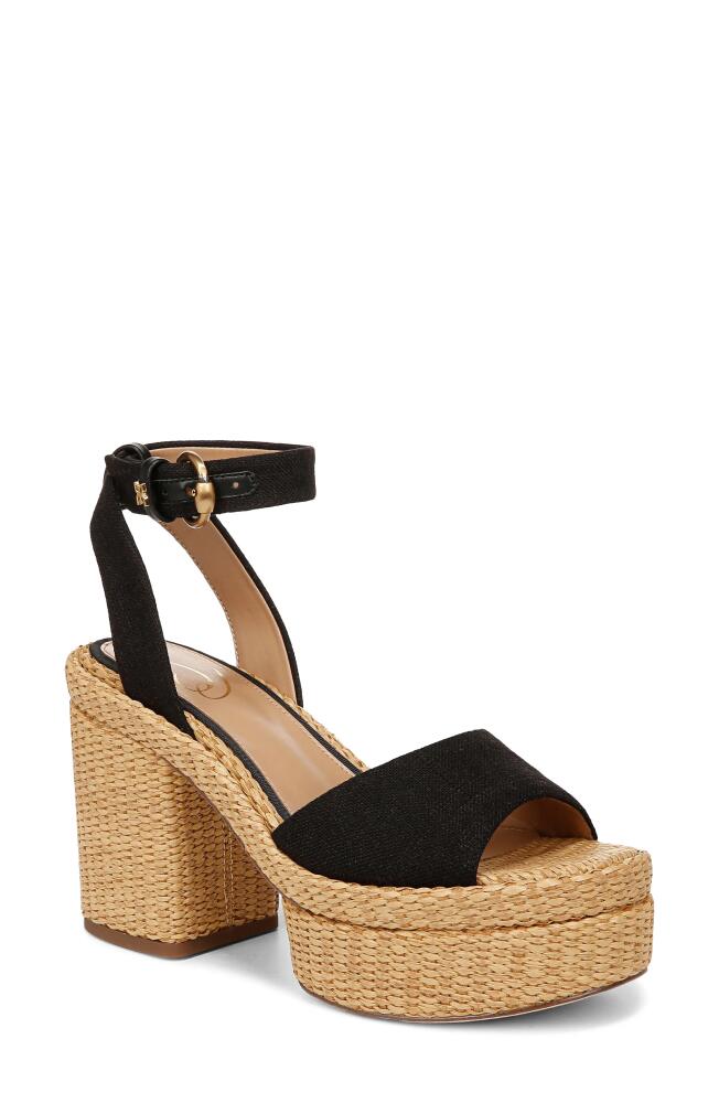 Sam Edelman Immie Ankle Strap Platform Wedge Sandal in Black Cover