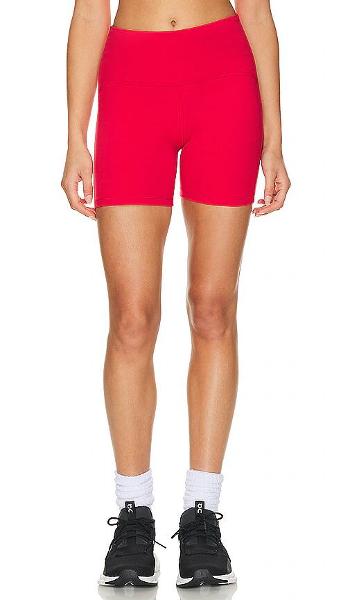 Beyond Yoga Powerbeyond Strive Biker Short in Red Cover