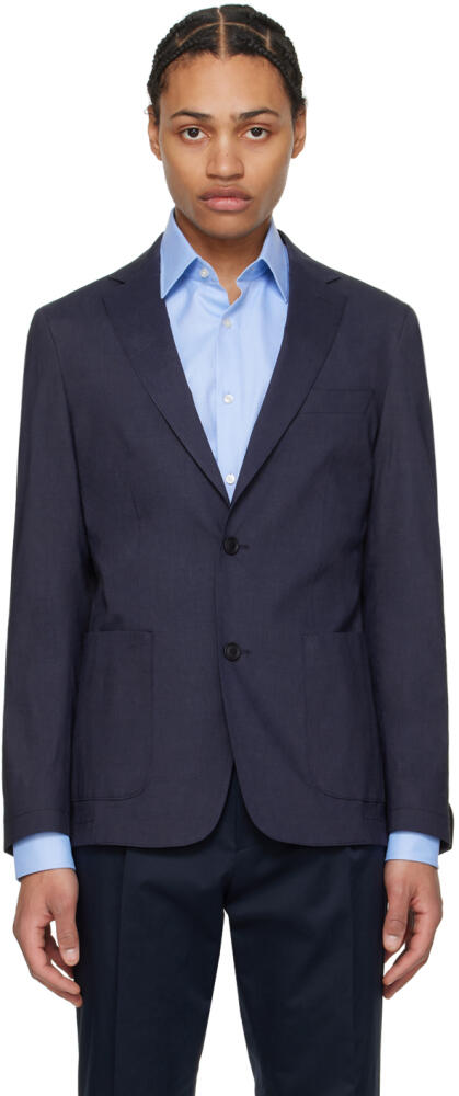 BOSS Navy Slim-Fit Blazer Cover