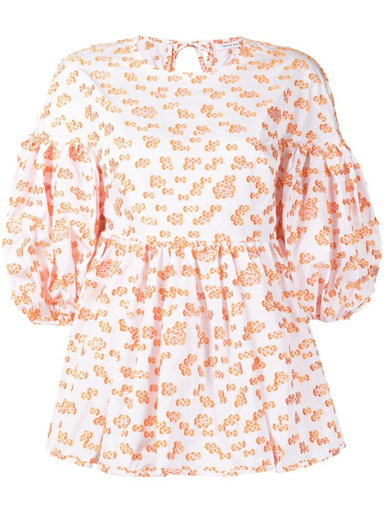 Cecilie Bahnsen Jerry floral-print blouse - White Cover