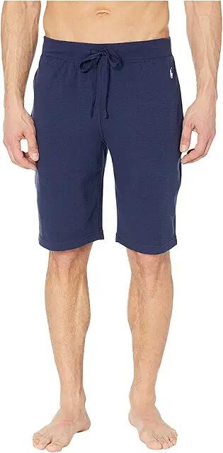 Polo Ralph Lauren Midweight Waffle Sleep Shorts (Cruise Navy/White Pony Print) Men's Pajama Cover