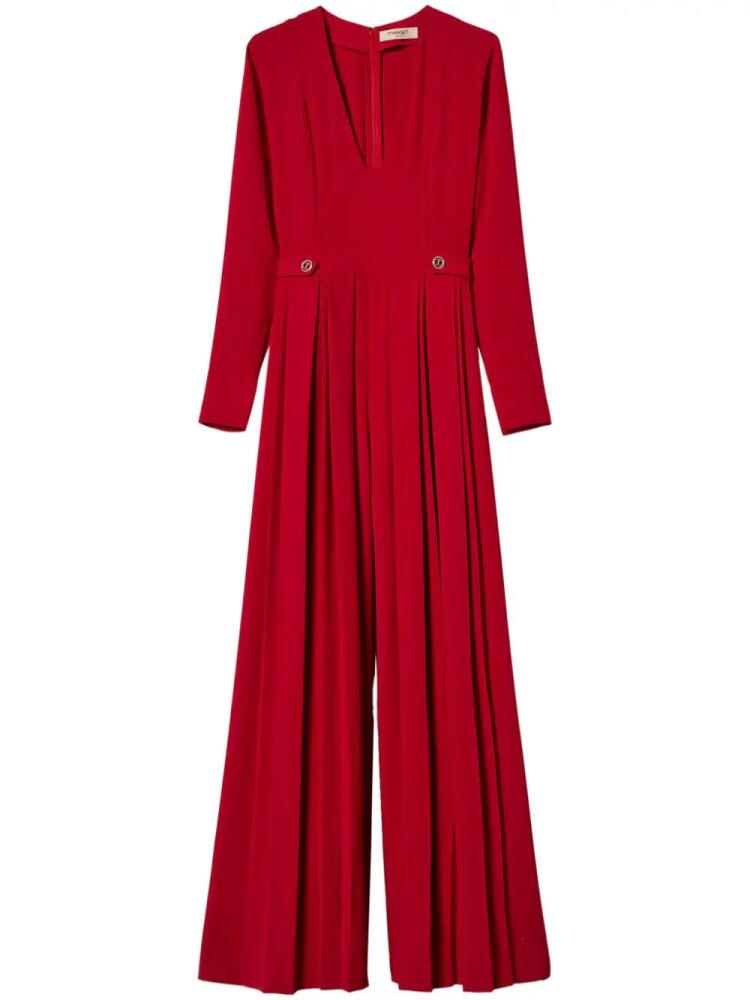 TWINSET pleated jumpsuit - Red Cover