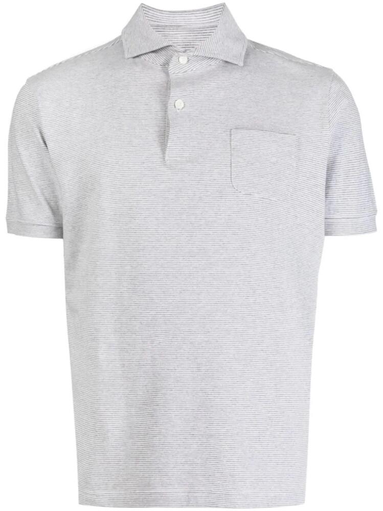 Private Stock The Leopold striped polo shirt - Grey Cover