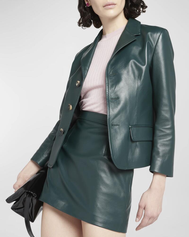 Marni Leather Short Blazer Jacket Cover