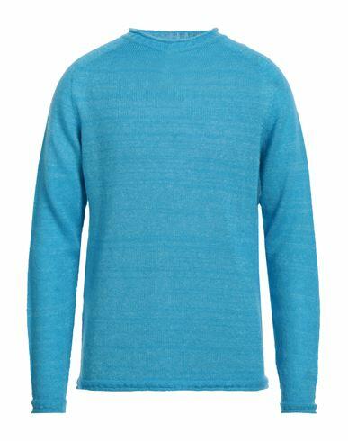 120% Lino Man Sweater Turquoise Mohair wool, Polyamide, Linen, Cashmere, Wool Cover