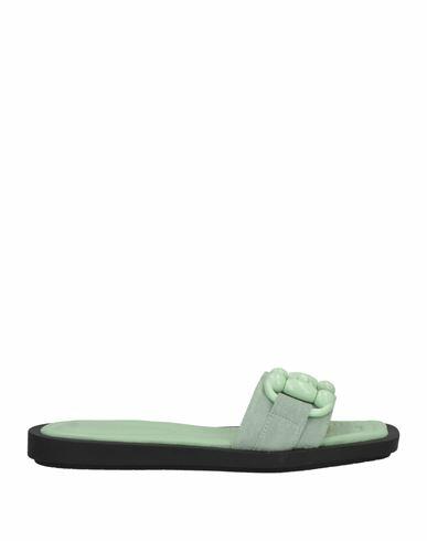 Janet & Janet Woman Sandals Sage green Soft Leather Cover