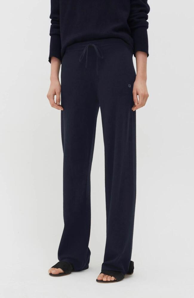 Chinti & Parker Pure Cashmere Wide Leg Pants in Navy Cover