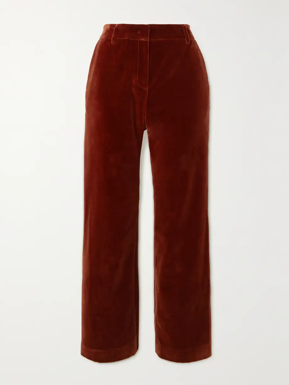 La DoubleJ - 24/7 Cotton-velvet Flared Pants - medium Cover