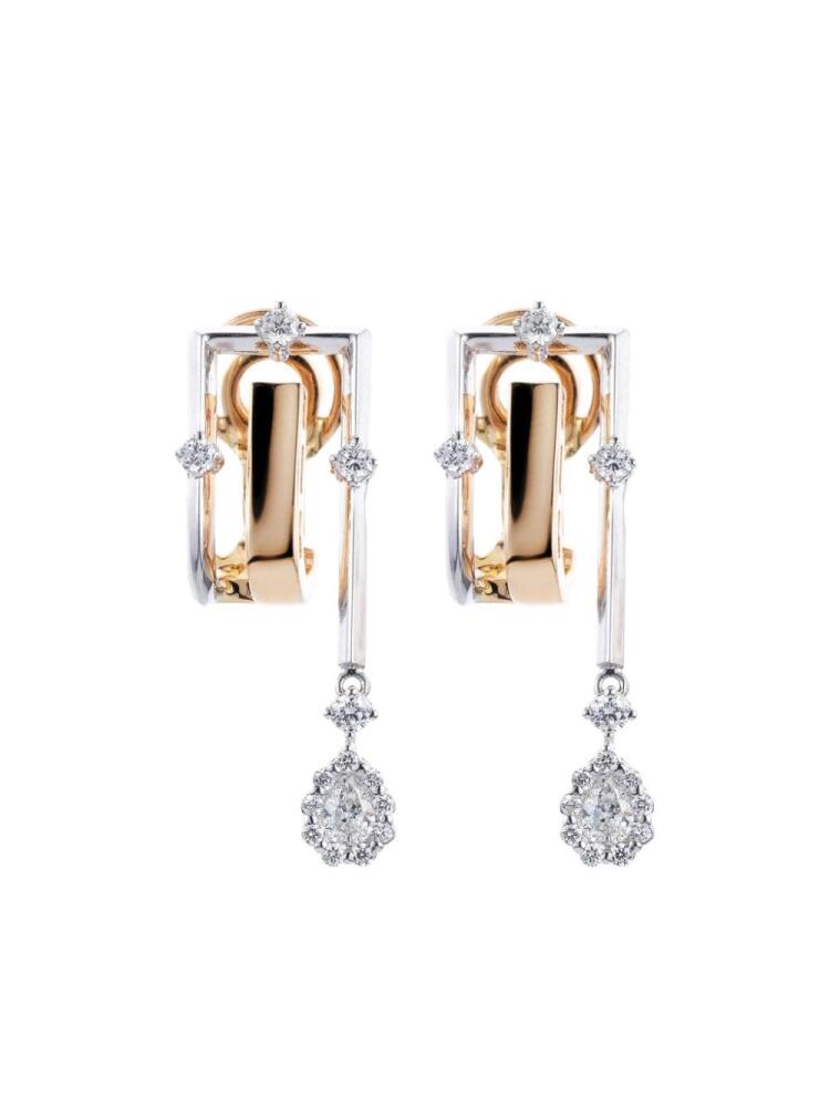 Yeprem 18kt rose gold Electrified diamond earrings - Pink Cover