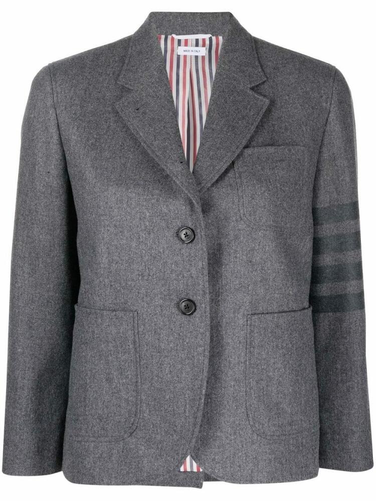 Thom Browne 4-Bar stripe single-breasted blazer - Grey Cover