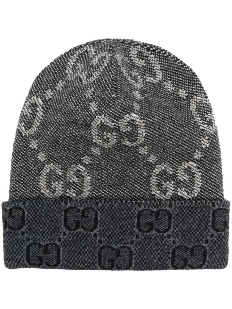 Gucci GG Supreme logo-print beanie - Black Cover