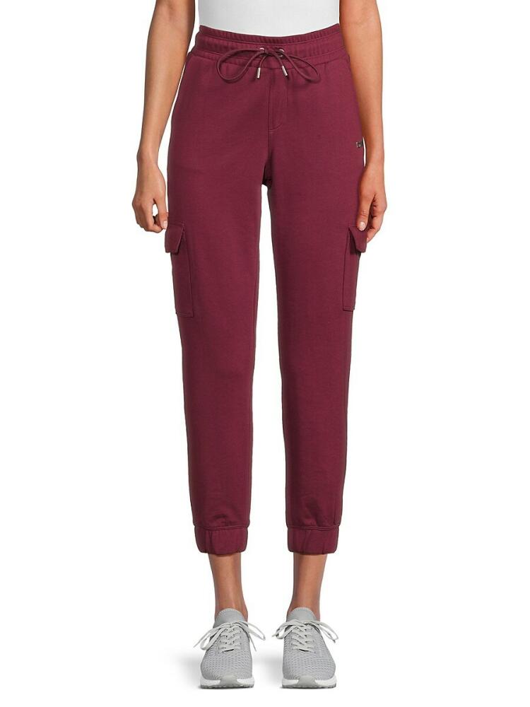 DKNY Sport Women's Cargo Joggers - Burgundy Cover