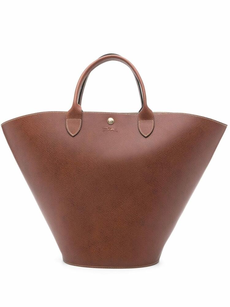 Longchamp XL Épure leather tote bag - Brown Cover