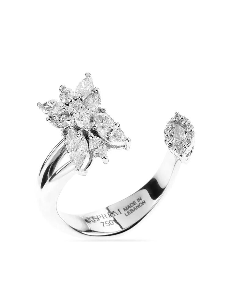 Yeprem 18kt white gold Y-Not diamond ring - Silver Cover