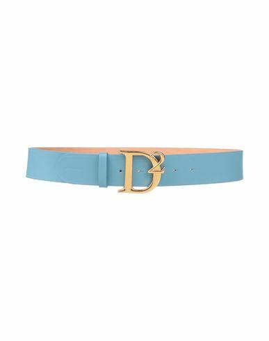 Dsquared2 Woman Belt Sky blue Soft Leather Cover