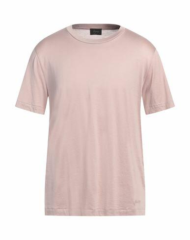 Brioni Man T-shirt Antique rose Silk, Cotton Cover