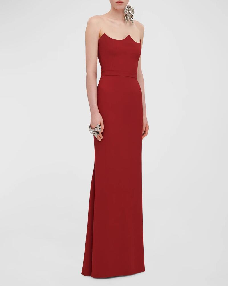 Alexander McQueen Curved Strapless Trumpet Evening Gown Cover